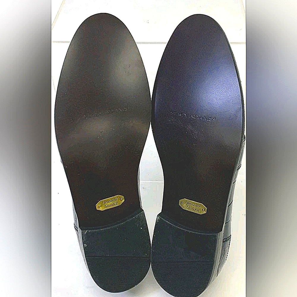 New!!! Stacy Adams Mens 8.5 M Dress Shoes Genuine Snake - Picture 5 of 9